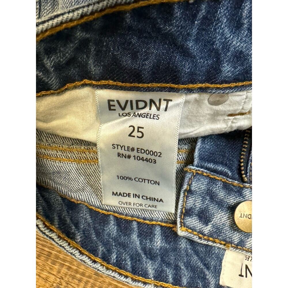 EVIDNT Los Angeles Malibu Medium wash distressed Girlfriend Jeans LULUS MSRP $80 - Picture 9 of 15